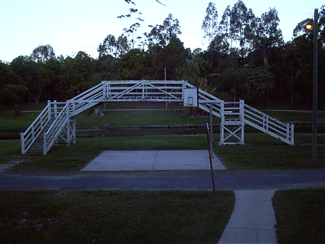 Lucky this bridge was here, else we might have had to cross the grass.