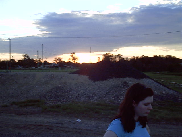 The sun sets on our parking adventure.