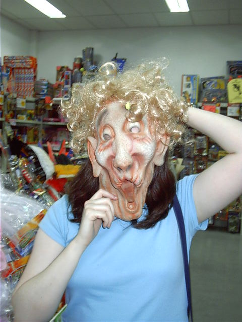 Tanya has a bad hair day.