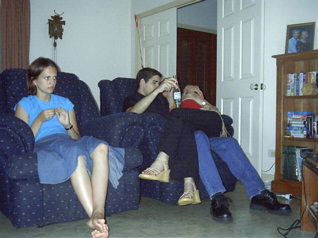 Lui, Slayer and Lily in the other room