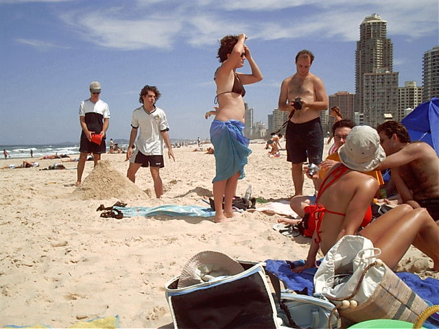 At the beach after ages finding parks. Stupid public holidays