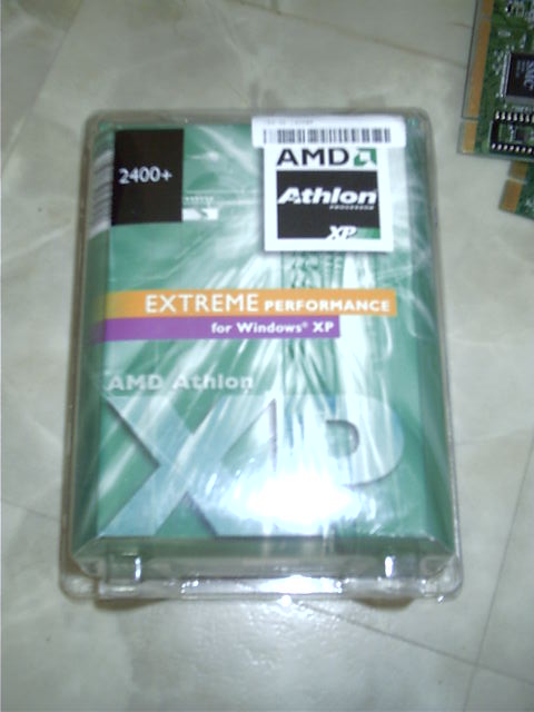 With a new and faster CPU. a AthlonXP 2400.