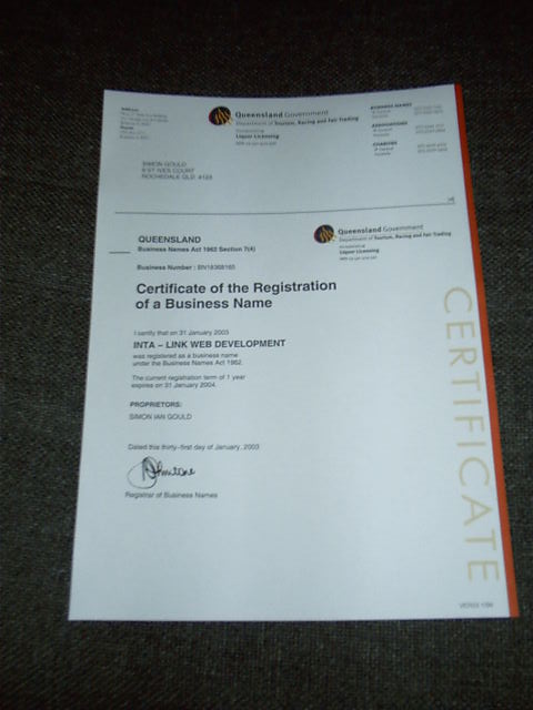 Yay. I registered my web development business