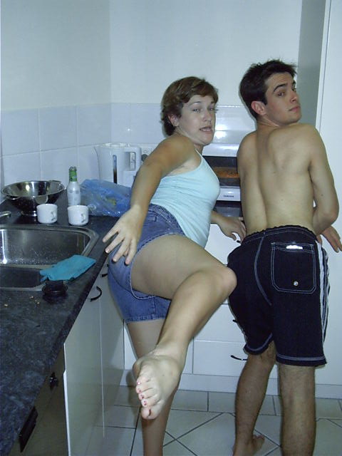 She kicks high
