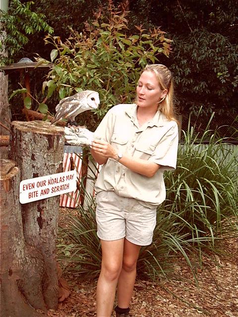 Cute ranger lady with an owl
