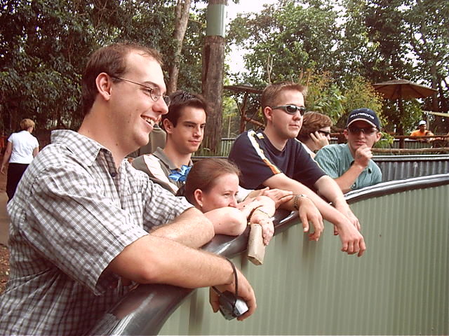 Everyone looks on