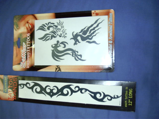 I also bought some cheap tattoos.