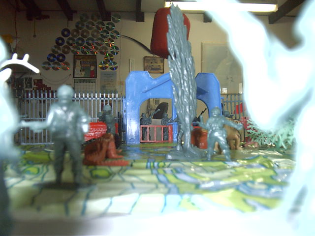 The German commander checks out the fray.