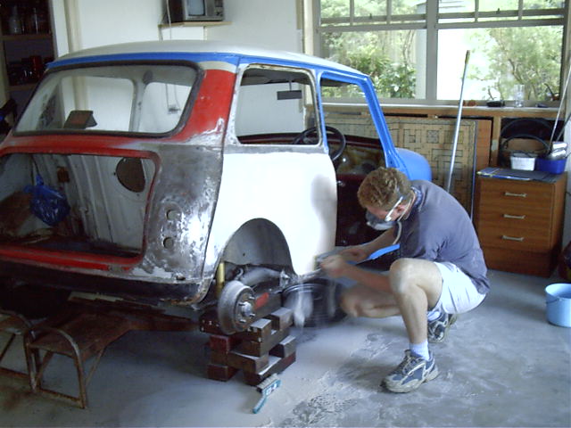 Andrew helps dad with mini