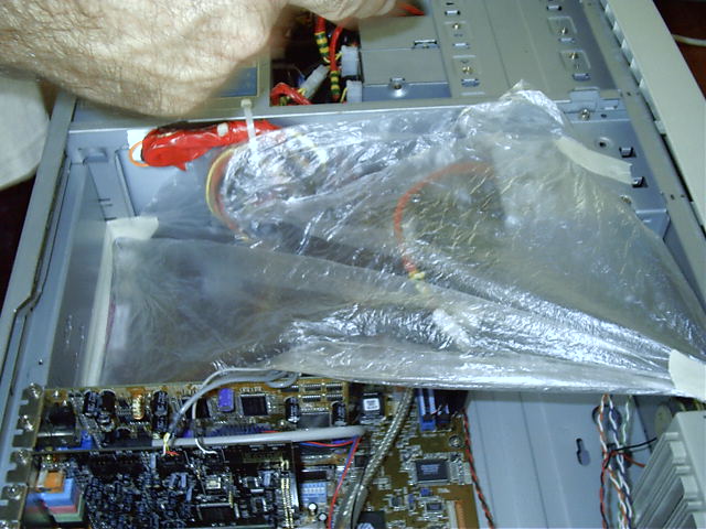 Masking up case to not get metal filings in it