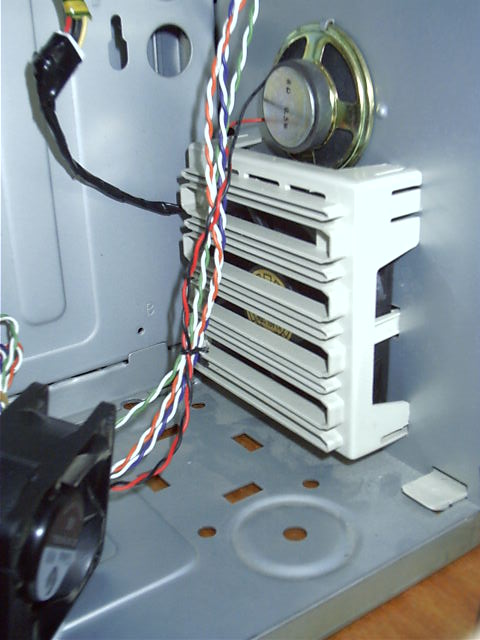 Spare large power supply fan attached