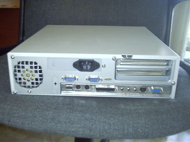 The back with onboard everything