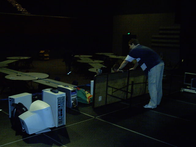 The day of the LAN it's time to setup