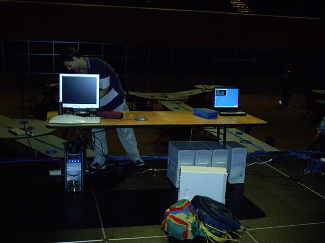Shawn sets up the game servers