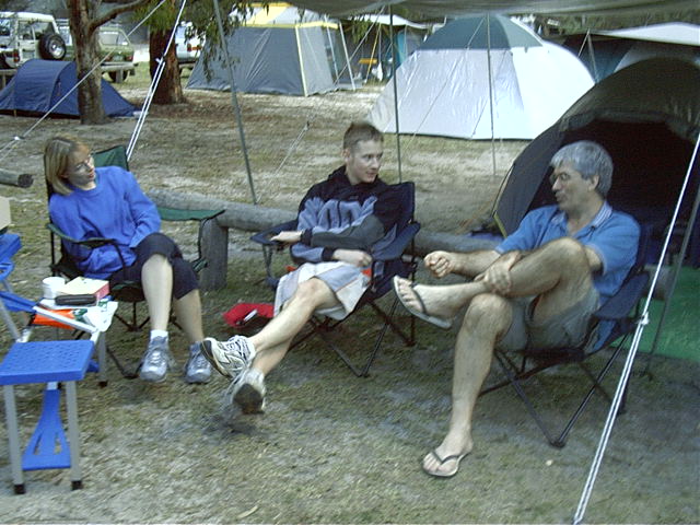 MEgan, Paul and Dad relax