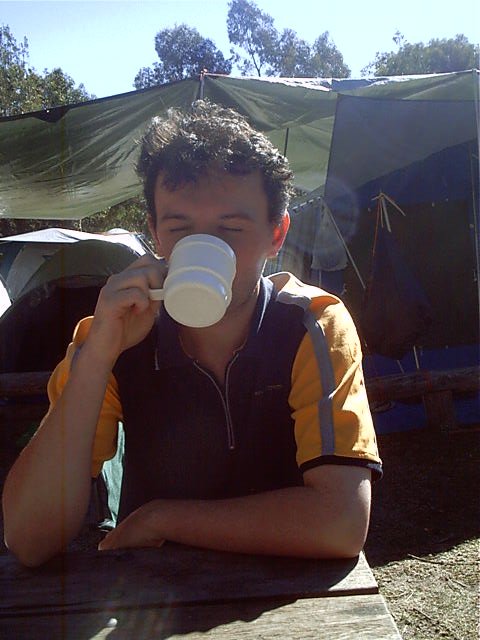Ix has a drink before the walk