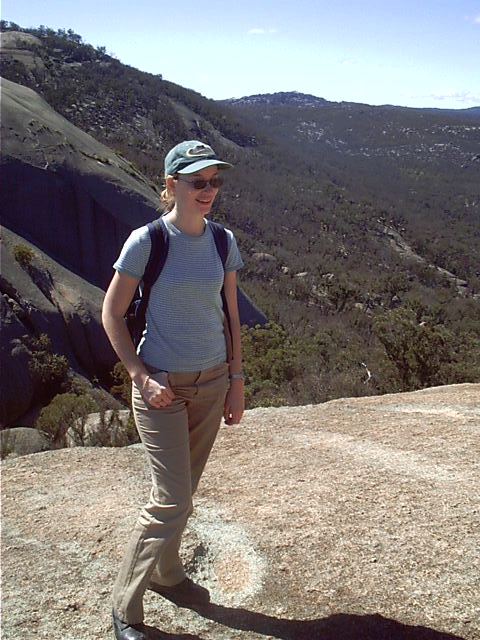 Megan looks on