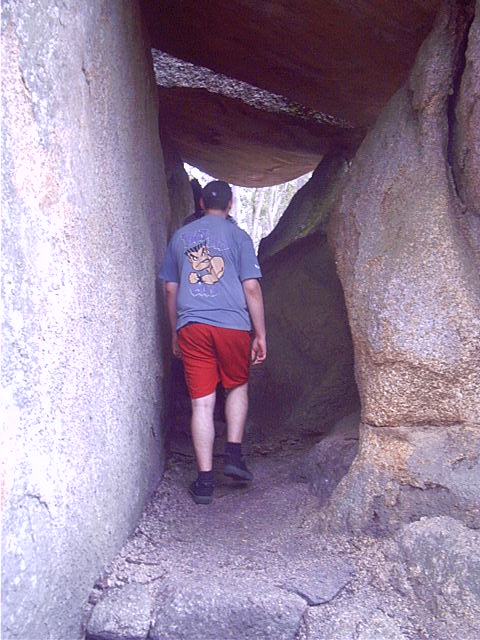 Thru a tunnel