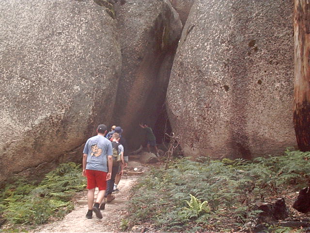 Into another tunnel of rocks