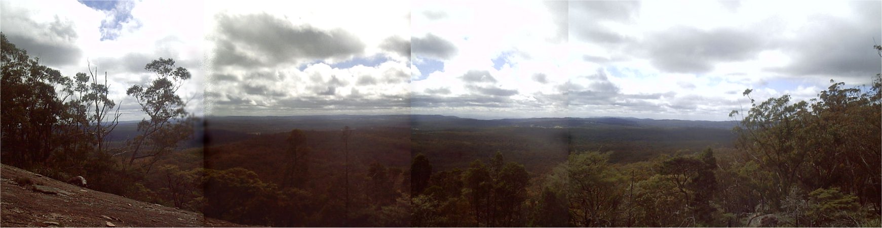 Near the top of the mountain a 180 degree shot