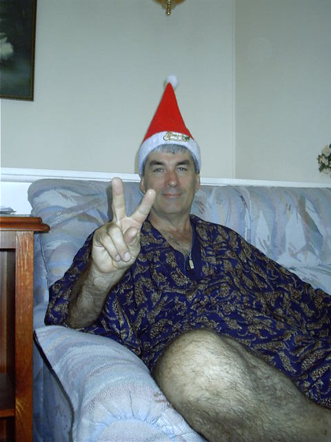 I dunno what dad's been drinking, but that hat sure is pointy.
