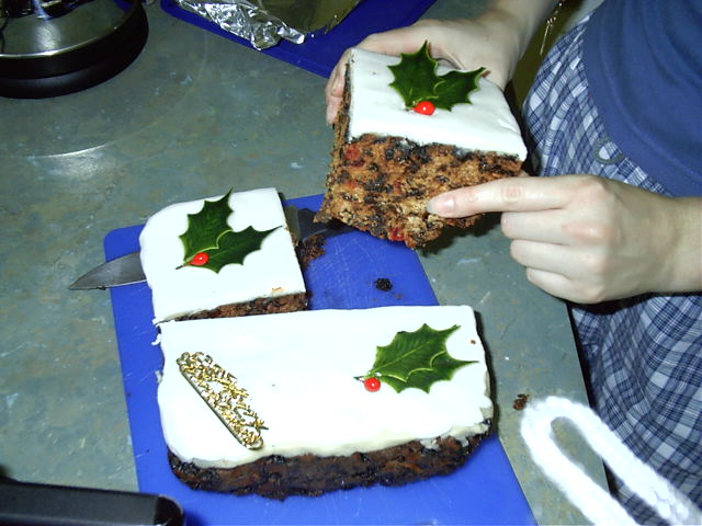 Megan made a cake too this year like mum. Looks yummy.