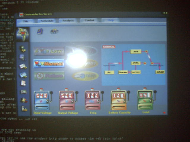 The UPS monitoring software. 9 percent load with the 3 devices attached