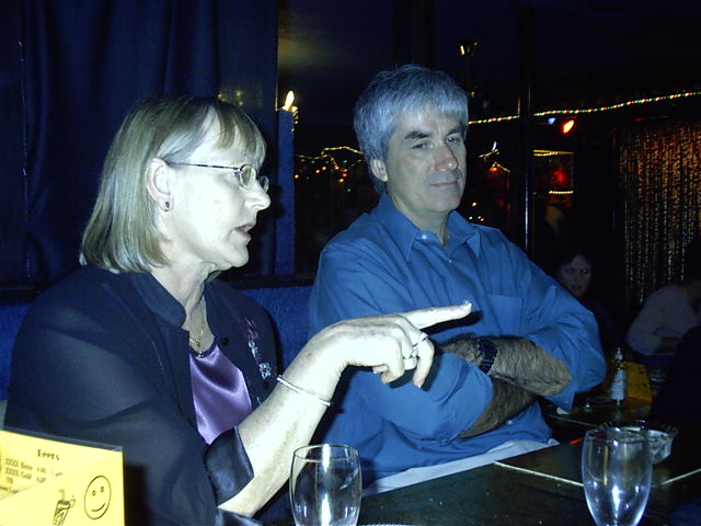Mum and Dad at Mum's birthday dinner and show