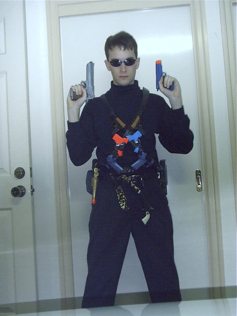 Me and my guns, ready for Matrix Reloaded