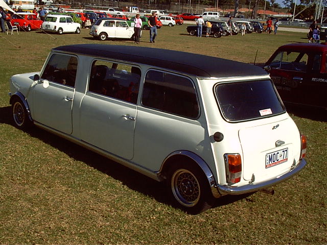 Crash's stretched mini you can hire out