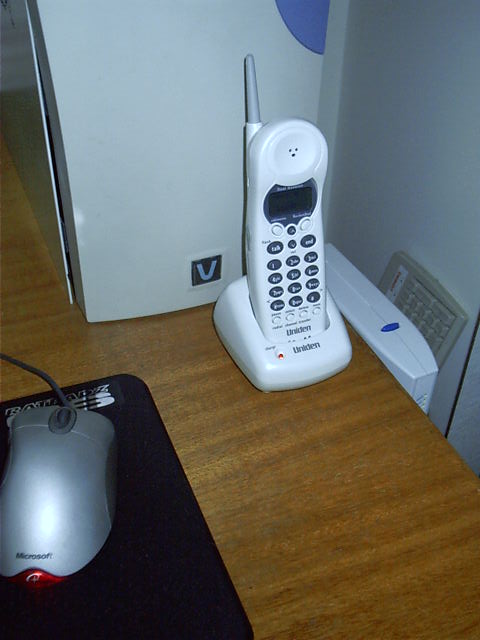 New phone for my computer. Extra handset and charger with parents new phone