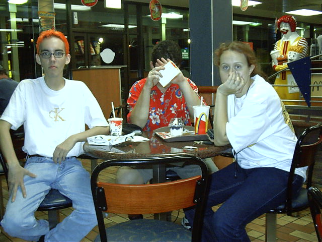 Digi is braindead, Fatty is scared and Katie is bored.