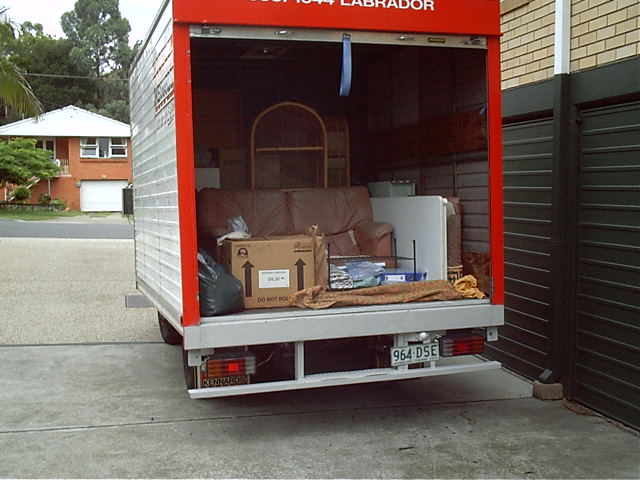 The truck her dad hired.