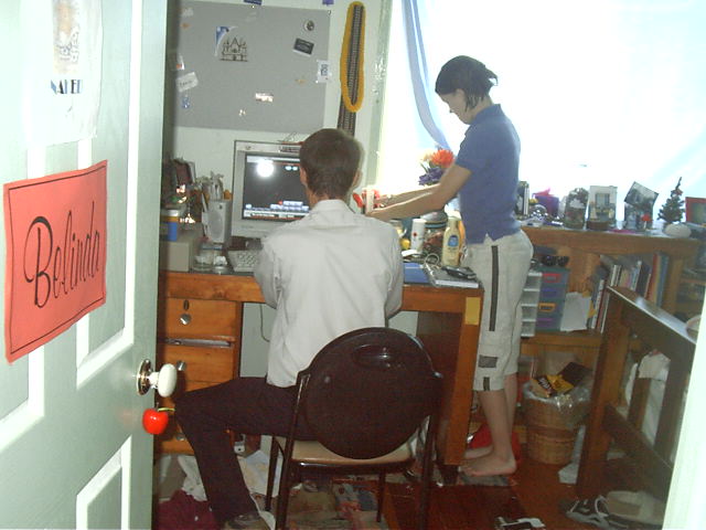 Katie's dad plays some Jack Attack 2. Belinda (Katie's sis) watches.