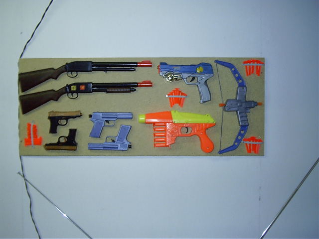 The gun rack is loaded.