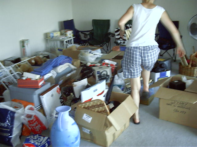 The night before's efforts.