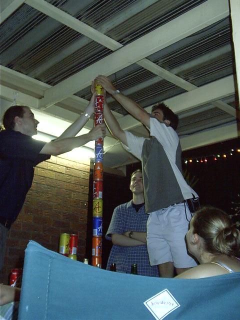 Kahless adds the finishing touch to the North tower.