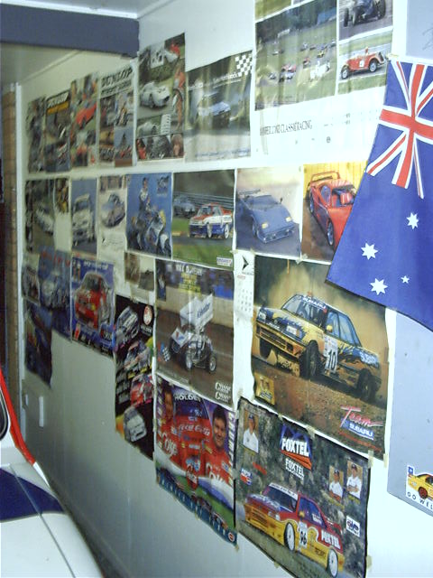Dad's posters.