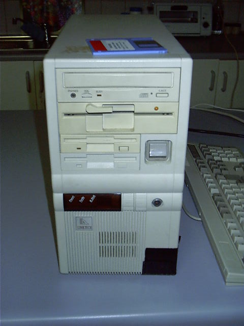The computer lent to my sister to use.