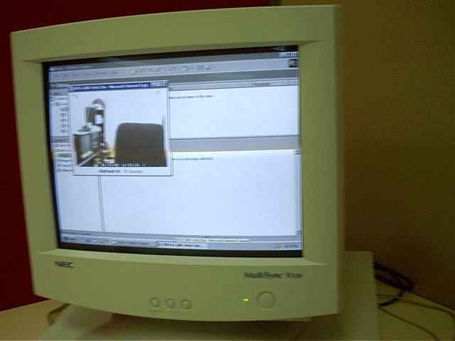 I checked the webcam just before I left work to see if Katie was at my place yet.