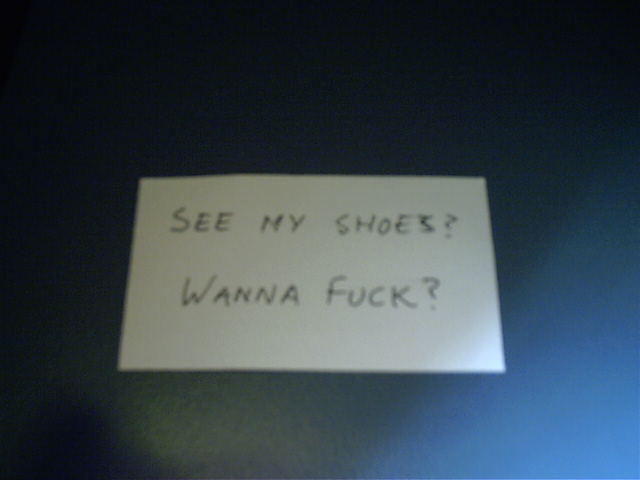 The 'nametag'. I got it from the Linux Convention and defaced it.