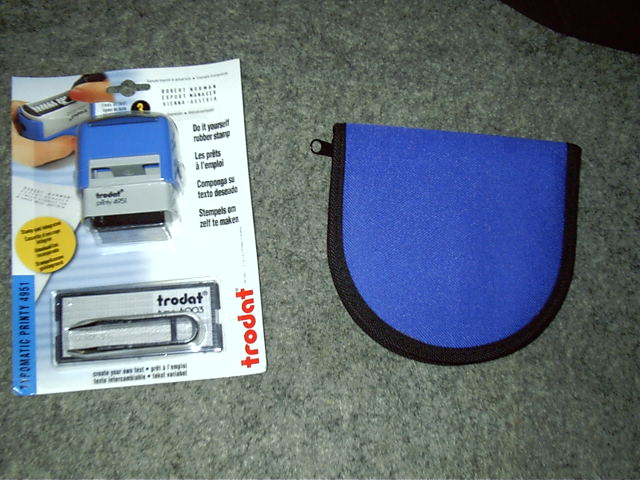 Some of the 'other things'. Changable stamp and 2nd cd folder for car.