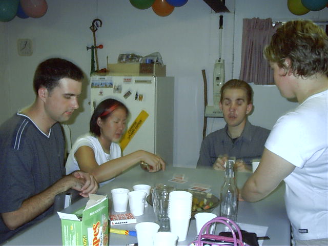 Braggy teaches the troops some poker. (Non-strip of course)