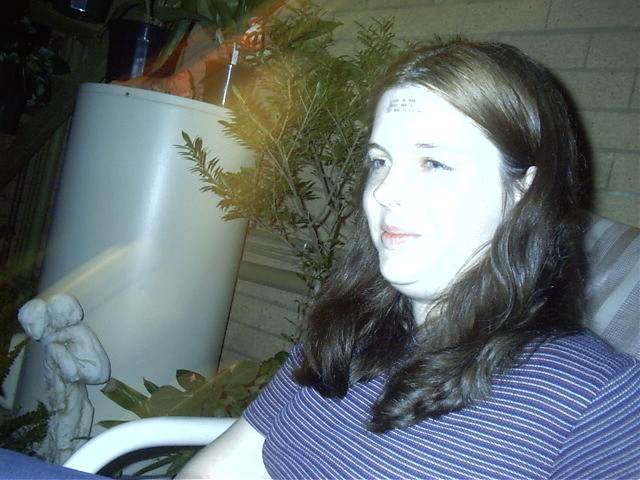 Tanya has the stamp on her forehead.