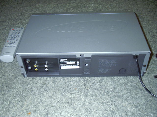The back of the VCR.