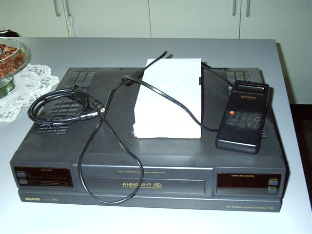 The old VCR is going to Megan's.