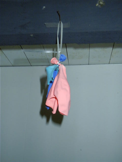 One of the party balloons that did not last
