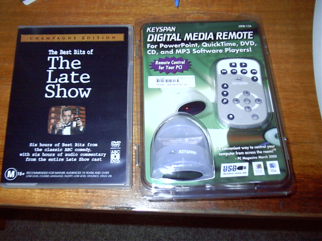 2 new toys. USB remote and 6 hours of the Late Show