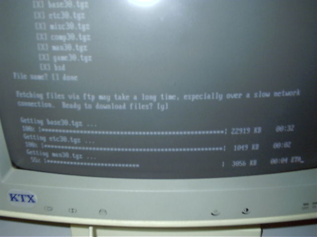 Installing BSD from across network