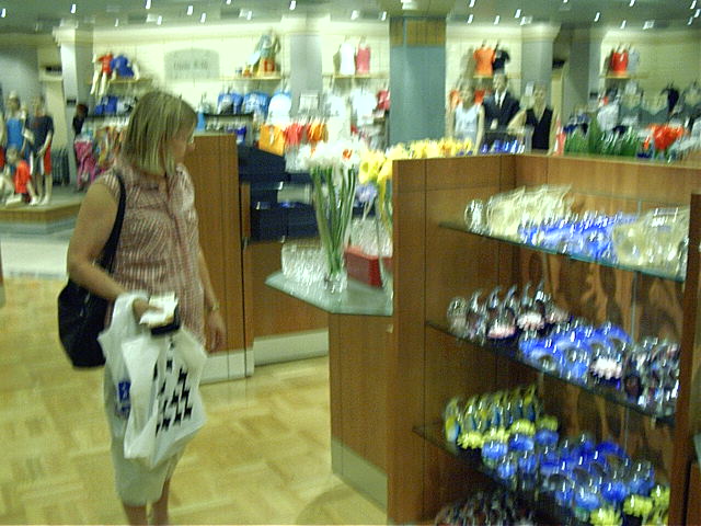 Mum gets distracted by shiney objects.